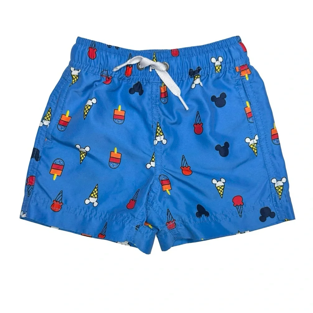 Hanna Andersson Disney Mickey Ice Cream Treats Swim Trunks
